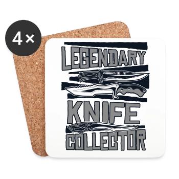 Legendary Butcher Knife Restoration Lover Knife - Coasters (set of 4) - white - Front