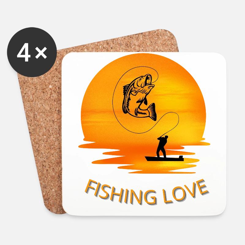 Fish Attack - Coasters (set of 4) - white