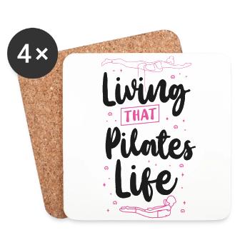 Pilates Instructor Teacher Living - Untersetzer (4er-Set) - Weiß - Vorne
