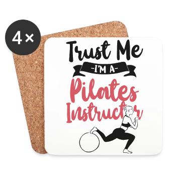 Pilates Instructor Teacher Trust - Untersetzer (4er-Set) - Weiß - Vorne
