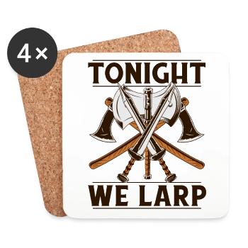 Tonight We LARP LARPing Weapons Armor Character - Coasters (set of 4) - white - Front