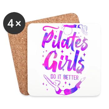 Pilates Instructor Teacher Pilates - Coasters (set of 4) - white - Front