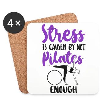Pilates Instructor Teacher Stress - Untersetzer (4er-Set) - Weiß - Vorne
