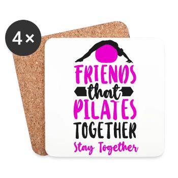 Pilates Instructor Teacher Friends - Untersetzer (4er-Set) - Weiß - Vorne