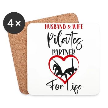 Pilates Instructor Teacher Husband - Coasters (set of 4) - white - Front