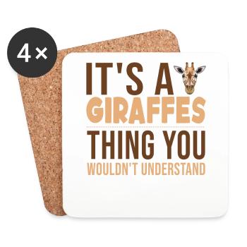 It's a Giraffes Thing African Giraffidae Nubian - Coasters (set of 4) - white - Front