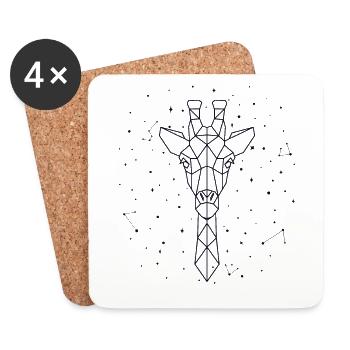 Sternbild Giraffenkonstellation Nubian African - Untersetzer (4er-Set) - Weiß - Vorne