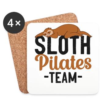 Pilates Instructor Teacher Sloth - Untersetzer (4er-Set) - Weiß - Vorne