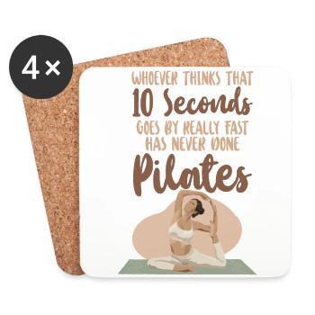 Instructeur de Pilates Enseignant Qui que ce soit - Dessous de verre (lot de 4) - blanc - Devant