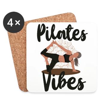 Instructeur de Pilates Professeur de Pilates - Dessous de verre (lot de 4) - blanc - Devant