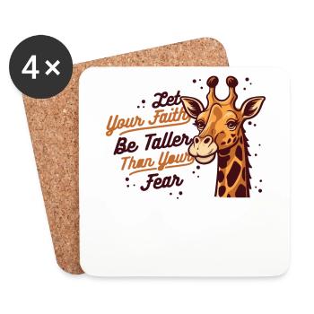 Faith Be Taller Than Your Fear Nubian African - Coasters (set of 4) - white - Front