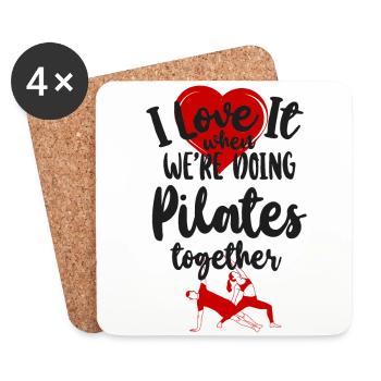 Pilates Instructor Teacher Friends - Coasters (set of 4) - white - Front