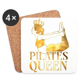 Instructeur de Pilates Professeur de Pilates - Dessous de verre (lot de 4) - blanc - Devant