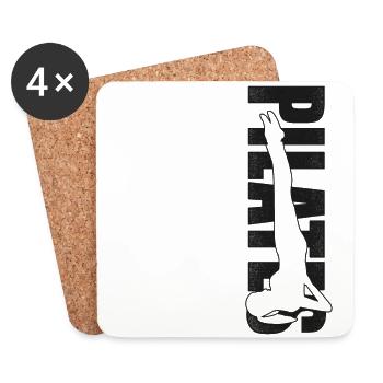 Instructeur de Pilates Professeur de Pilates - Dessous de verre (lot de 4) - blanc - Devant