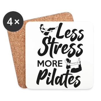 Pilates Instructor Teacher Less - Untersetzer (4er-Set) - Weiß - Vorne