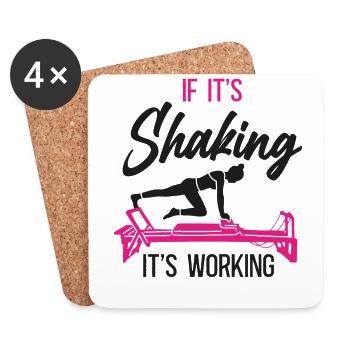 Pilates Instructor Teacher If - Coasters (set of 4) - white - Front