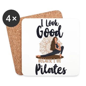 Pilates Instructor Teacher I Look - Untersetzer (4er-Set) - Weiß - Vorne