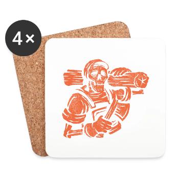 carpenter, carpenter, woodworker, carpenter, - Coasters (set of 4) - white - Front