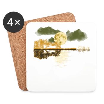 Gitarre, Musiker, Musik Band, Gitarrist, - Untersetzer (4er-Set) - Weiß - Vorne