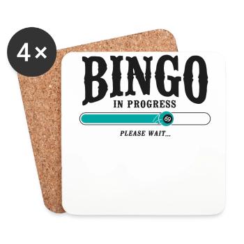 Bingo Joueur Bingo En cours - Dessous de verre (lot de 4) - blanc - Devant