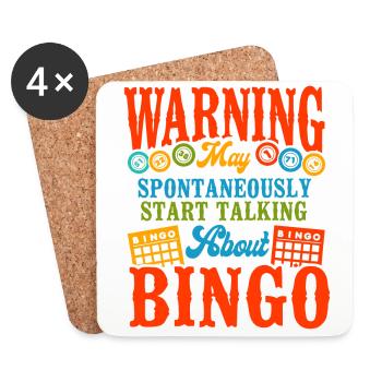 Bingo Player Warning May - Coasters (set of 4) - white - Front