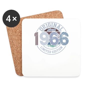 Vintage « Limited Edition » Vintage 1966 anniversaire - Dessous de verre (lot de 4) - blanc - Devant