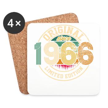 Vintage « Limited Edition » Vintage 1966 anniversaire - Dessous de verre (lot de 4) - blanc - Devant