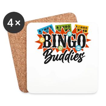 Joueur de bingo Meilleurs amis Bingo - Dessous de verre (lot de 4) - blanc - Devant