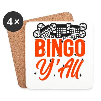 Bingo Joueur Fille Bingo Y’All - Dessous de verre (lot de 4) - blanc - Devant