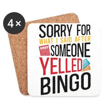 Bingo Player Sorry For What I Said - Coasters (set of 4) - white - Front
