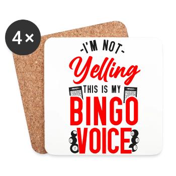 Bingo Player I'm Not Yelling This - Coasters (set of 4) - white - Front