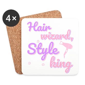 Frisörin Haarstylist Friseursalon Barber Friseurim - Untersetzer (4er-Set) - Weiß - Vorne
