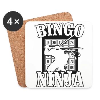 Joueur de bingo Ninja Bingo Ninja - Dessous de verre (lot de 4) - blanc - Devant