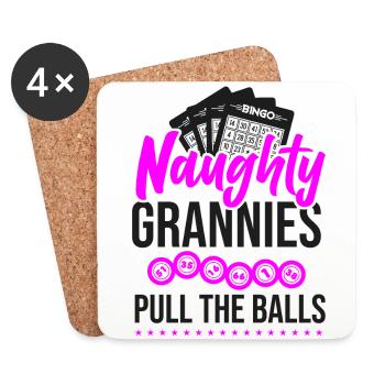 Bingo Player Grandma Naughty - Untersetzer (4er-Set) - Weiß - Vorne