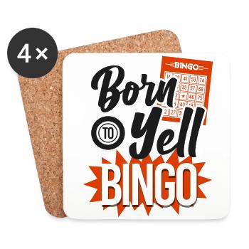 Bingo Player Born To Yell Bingo - Coasters (set of 4) - white - Front