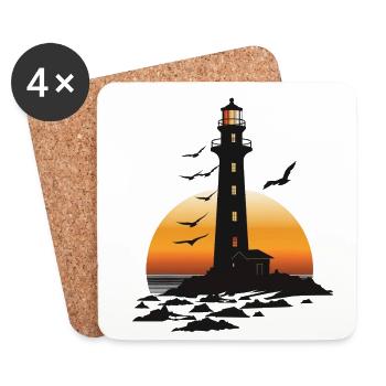 Lighthouse - Coasters (set of 4) - white - Front