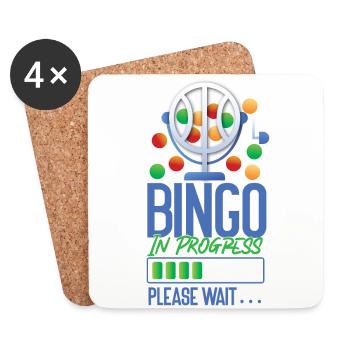 Bingo Joueur Bingo En cours - Dessous de verre (lot de 4) - blanc - Devant