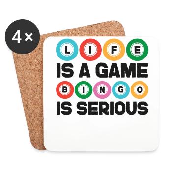 Bingo Player Life Is A Game Bingo - Untersetzer (4er-Set) - Weiß - Vorne