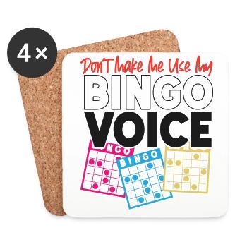 Bingo Player Don't Make Me Use My - Untersetzer (4er-Set) - Weiß - Vorne