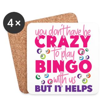 Joueur de bingo que vous n’avez pas à être - Dessous de verre (lot de 4) - blanc - Devant