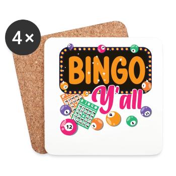 Bingo Joueur Fille Bingo Y’All - Dessous de verre (lot de 4) - blanc - Devant