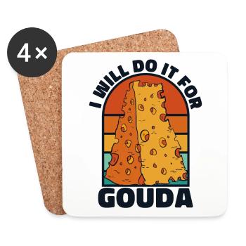 Je le ferai pour le fromager Gouda Queso - Dessous de verre (lot de 4) - blanc - Devant