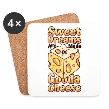 Sweet Dreams est fait de gouda fromager gouda - Dessous de verre (lot de 4) - blanc - Devant