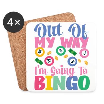 Bingo Player Out Of My Way I'm - Untersetzer (4er-Set) - Weiß - Vorne