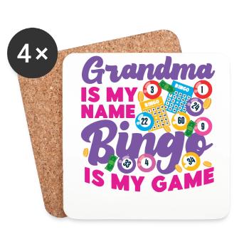 Bingo Player Grandma Grandma Is My - Coasters (set of 4) - white - Front