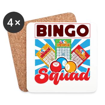 Joueur de bingo Bingo Squad - Dessous de verre (lot de 4) - blanc - Devant