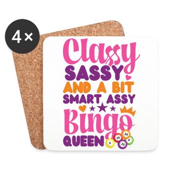 Bingo Player Classy Sassy And A - Untersetzer (4er-Set) - Weiß - Vorne