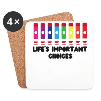La vie d’un joueur de bingo est importante - Dessous de verre (lot de 4) - blanc - Devant