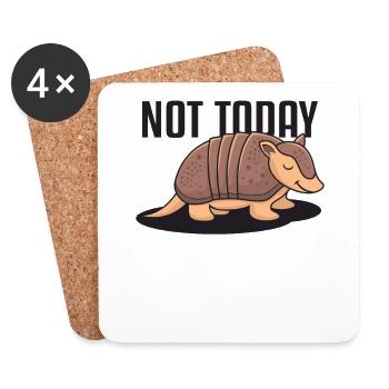 Not Today Pink Fairy Chlamyphoridae Cingulata - Coasters (set of 4) - white - Front