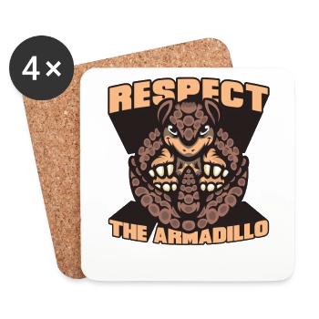 Trespect The Armadillo Pink Fairy Cingulata Lover - Coasters (set of 4) - white - Front